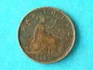 1860 - 1 FARTHING / KM 747.2 ( For Grade, Please See Photo ) !! - B. 1 Farthing