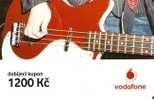 TARJETA DE LA REP. CHECA DE 1200 KC DE VODAFONE  GUITARRA - Czech Republic