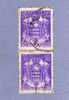 MONACO TIMBRE N° 252 OBLITERE ARMOIRIES ET BLASON 50C VIOLET PAIRE VERTICALE - Oblitérés