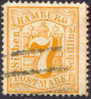 Hamburg #19 Used 7s Orange From 1864 - Hamburg (Amburgo)