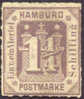 Hamburg #24 Mint No Gum 1-1/4s Violet From 1866 - Hambourg