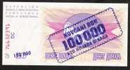 BOSNIE HERZEGOVINE  P34b   100.000  DINARA  10.11.1993  #GF       UNC. - Bosnië En Herzegovina