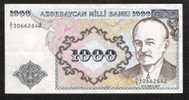 AZERBAIJAN  P20a  1000  MANAT  1993  #A/1  VF  NO P.h. ! - Arzerbaiyán