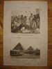 GRAVURES 1835 - EGYPTE - BONAPARTE PARDONNE AUX REVOLTES DU KAIRE + LES PYRAMIDES - 1835 EGYPTE PYRAMIDS PRINT - Collections