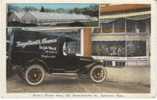 Lawrence KS, Delivery Truck And Wards Flower Shop, Greenhouse, On C1910s/20s Vintage Postcard - Autres & Non Classés