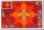 SUISSE CARTE MAXIMUM NUM YVERT 1115 UNION SYNDICALE SUISSE - Maximum Cards