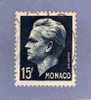 MONACO TIMBRE N° 367 OBLITERE PRINCE RAINIER III 15F BLEU NOIR - Usati