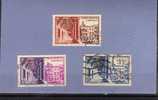 MONACO TIMBRE N° 383 A 385 OBLITERE LE MUSEE POSTAL - Usati