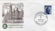 Wien Rathaus Europagespräch 1961 Österreich 858+Sonderbrief 1€ CEPT/EUROPA Architectur Cover Of Austria - Lettres & Documents