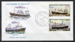 SAINT-PIERRE Et MIQUELON : Bâteaux De Pêche : "Croix De Lorraine", "Goelette" - FDC