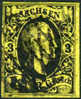 Saxony #8 XF Used 3ng Black/Yellow From 1851 - Saxony