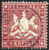 Wurttemburg #22 Used 9kr Carmine From 1860, Expertized - Gebraucht