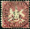 Wurttemburg #36a Used 3kr Dark Claret From 1863 - Gebraucht