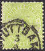 Wurttemburg #54 Used 1kr Yellow Green From 1874 - Afgestempeld