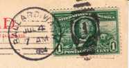 Scott #323, 1904 Livingston 1-cent Louisiana Purchase Exposition Stamp On Postcard, Ballard WA Postmark King County DPO - Cartas & Documentos