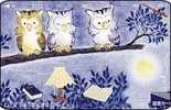 Japan  Prepaidcard    Eule Owl  Hibou - Búhos, Lechuza
