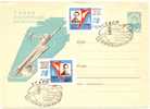 USSR Vostok 3 & 4,  Spaceship/Vaisseau Cacheted Uprated PS Cover Like Lollini#3600-1963 - Russie & URSS