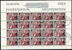 LIECHTENSTEIN 1962 EUROPA CEPT MS USED - 1962