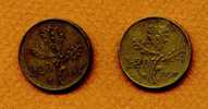 2 X 20 Lires "ITALIE"   1957 - 1958 - Andere & Zonder Classificatie