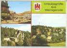 Urlaubsgrüße Aus Wernigerode, Farbige 3 Bilder Ansichtskarte Mit Ansicht Vom Markt, Ferienheim Und Gaststätte "Steinerne - Wernigerode