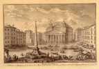 Entier Postal  Sur Carte Postale  Illustrée "Le Panthéon De Rome En  1752" - Entiers Postaux