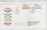 Norway FDC UPU 100 Anniversary 9-10-1974 Complete With Cachet Sent To Denmark - FDC