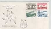 Norway FDC Ships Complete Set Of 4 22-6-1977 With Cachet Constitution The First STEAMER Of Norway - FDC