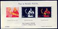 SOUVENIR PHILATELIQUE POUR LE MUSEE POSTAL - PHASES DIMPRESSION DU TIMBRE-POSTE " LE NOUVEAU NE " DE GEORGES DE LA TOUR - Bloques Souvenir