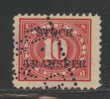 USA 1920 REVENUE - STOCK TRANSFER TAX - 10 CENTS CARMINE ROSE USED  - SCOTT RD34 - MISPERF ERROR - Steuermarken