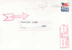 USA 1994 Stati Uniti United States Airmail To Italy, Arrow PAR AVION + FLAG + METER, Used Usato Usado COMPLETE COVER - Cartas & Documentos