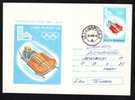 Olympic  Winter Games 1980 Lake Placid,Bob,stamp Concordante On Stationery Cover Sent To Mail Romania. - Invierno 1980: Lake Placid