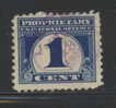 USA REVENUE - PROPRIETARY STAMP- 1 CENT DARK BLUE -  USED - Scott #RB65 - Fiscal