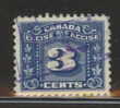 CANADA REVENUE - EXCISE TAX 3 CENTS BLUE - USED - VAN DAM # FX64 - Fiscaux