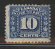 CANADA REVENUE - EXCISE TAX 10 CENTS BLUE - USED - VAN DAM # FX71 - Fiscale Zegels