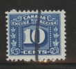 CANADA REVENUE - EXCISE TAX 10 CENTS BLUE - USED - VAN DAM # FX71 - Fiscale Zegels