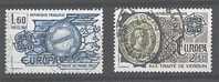 LOT DE 2 TIMBRES EUROPA DE 1982 N° 2207 ET 2208 OBLITERES - Afgestempeld