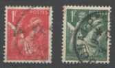LOT DE 2 IRIS OBLITEREES N°432 ET 433 - 1939-44 Iris