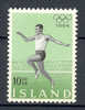 Iceland 1964 Mi. 387 Olympic Games Olympische Sommerspiele Tokio 1964 MNH** - Unused Stamps
