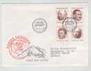 Norway FDC Norwegean Geological Persons Complete Set Of 4 With Cachetsent To Denmark 4-9-1974 - FDC