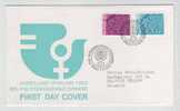 Norway FDC International Year Of The Women Complete On Cover With Cachet 7-3-1975  Sent To Denmark - FDC