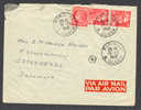 France Via Airmail Par Avion Deluxe PARIS - 96 R. Glock 1949 Cover To Espergærde Danemark Marianne Vertical Pair - 1927-1959 Lettres & Documents