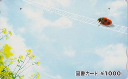 Carte Prépayée JAPON - ANIMAL - COCCINELLE - LADYBIRD JAPAN Prepaid Tosho Card -  MARIENKÄFER Karte - 12 - Ladybugs