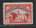 SPAIN 1937 CIVIL WAR STAMP - AYAMONTE 5 CTS RED HINGED MINT GALVEZ # 99 - Nationalistische Uitgaves