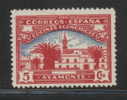 SPAIN 1937 CIVIL WAR STAMP - AYAMONTE 5 CTS RED HINGED MINT GALVEZ # 99 - Nationalistische Ausgaben