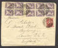 Greece Mult Franked Also 6-Block Beauty Deluxe Athens Cancel 1933 Cover To London England - Covers & Documents