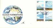 South Africa Ciskei 1991 Meteorology Cloud Formations FDC Scott  187-190 - Klimaat & Meteorologie