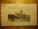 GRAVURE De 1842 - ANGLETERRE (STUARTS) - SAINT ST PAUL A LONDRES - ENGLAND (STUARTS) 1842 PRINT - Collections