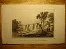 GRAVURE 1840 - TURQUIE - LE PETIT BEND OU RESERVOIR DANS LA FORET DE BELGRADE - 1840 SERBIE SERBIA Barrage Dam - Collections