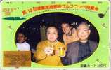 RARE Carte Photo Privée Japon - BIERE & Sport GOLF - BEER - BIER Karte - CERVEZA - Japan Prepaid Card - 144 - Alimentation