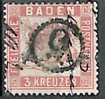 GERMANY BADEN - COAT OF ARMS 3k Red - V1283 - Afgestempeld